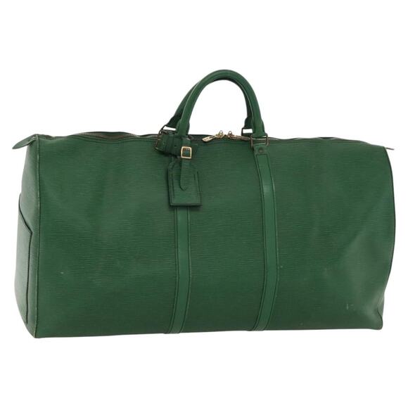 LOUIS VUITTON Epi Keepall 60 Boston Bag Green M42944 - Picture 1 of 16